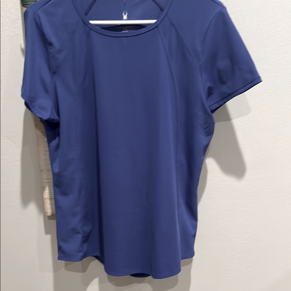 Spider Women's Blue Top pre owned size large
